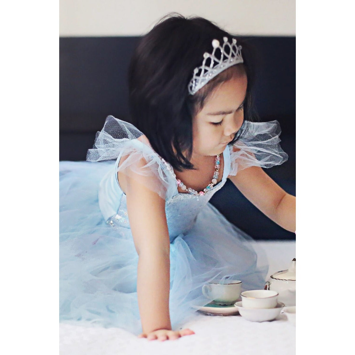 Costume robe de princesse à paillettes bleue (3 à 6 ans) – Boutique LeoLudo