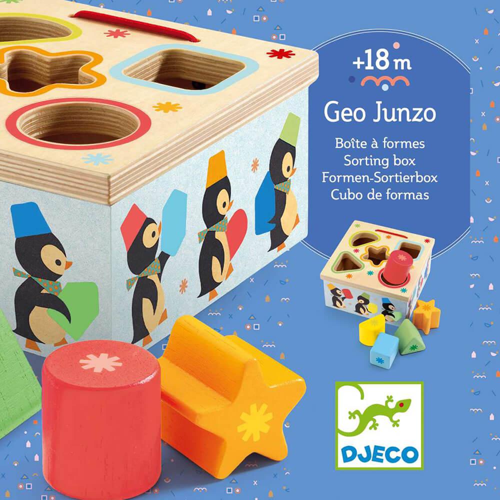 Geo Junzo shape sorting box - Boutique LeoLudo
